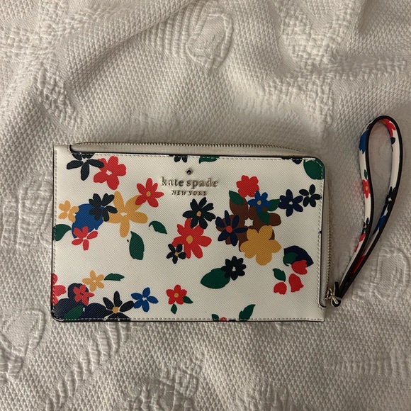 kate spade Handbags - Kate Spade White and Red Wallets Floral Design